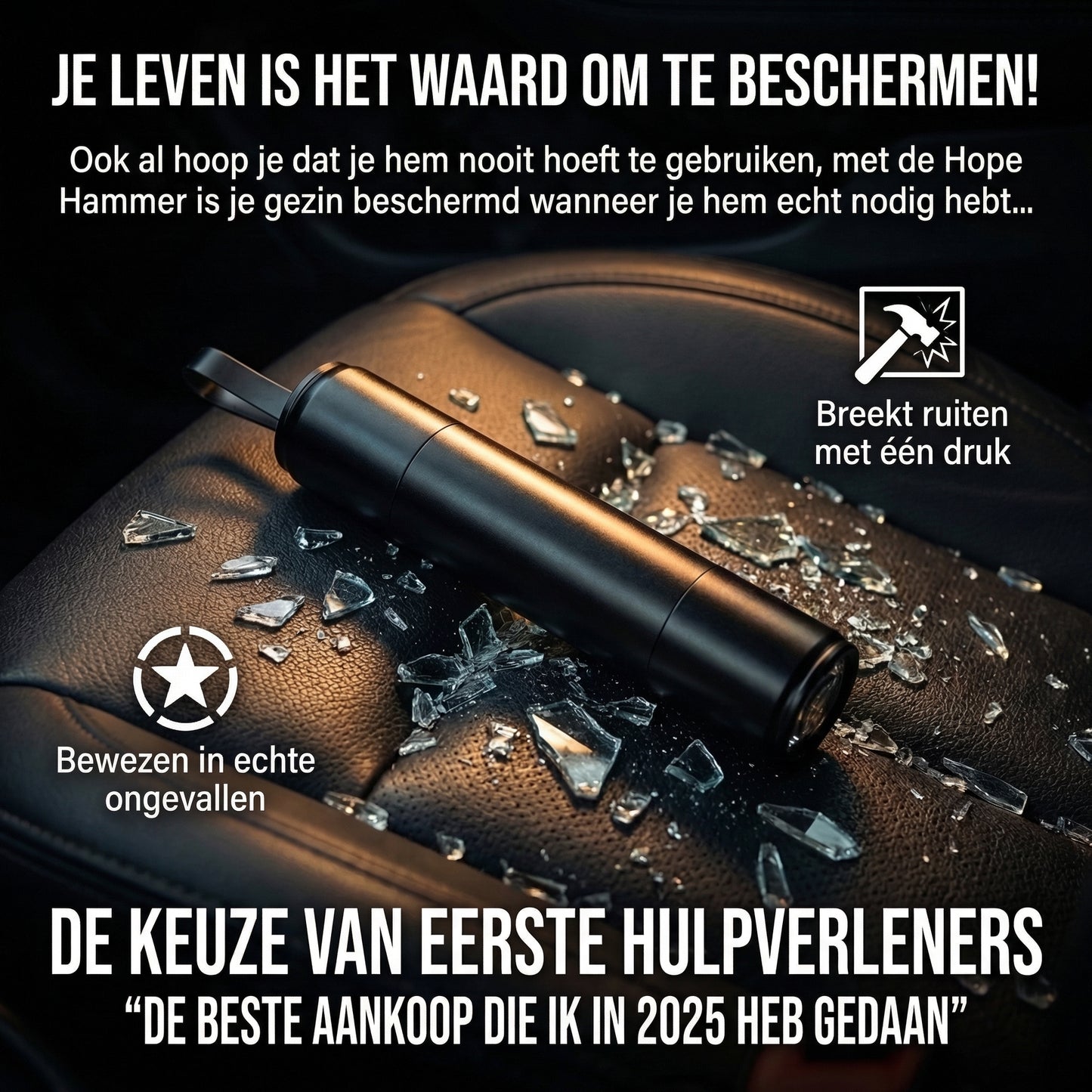 HopeHammer | Noodhamer voor Auto-ontsnapping